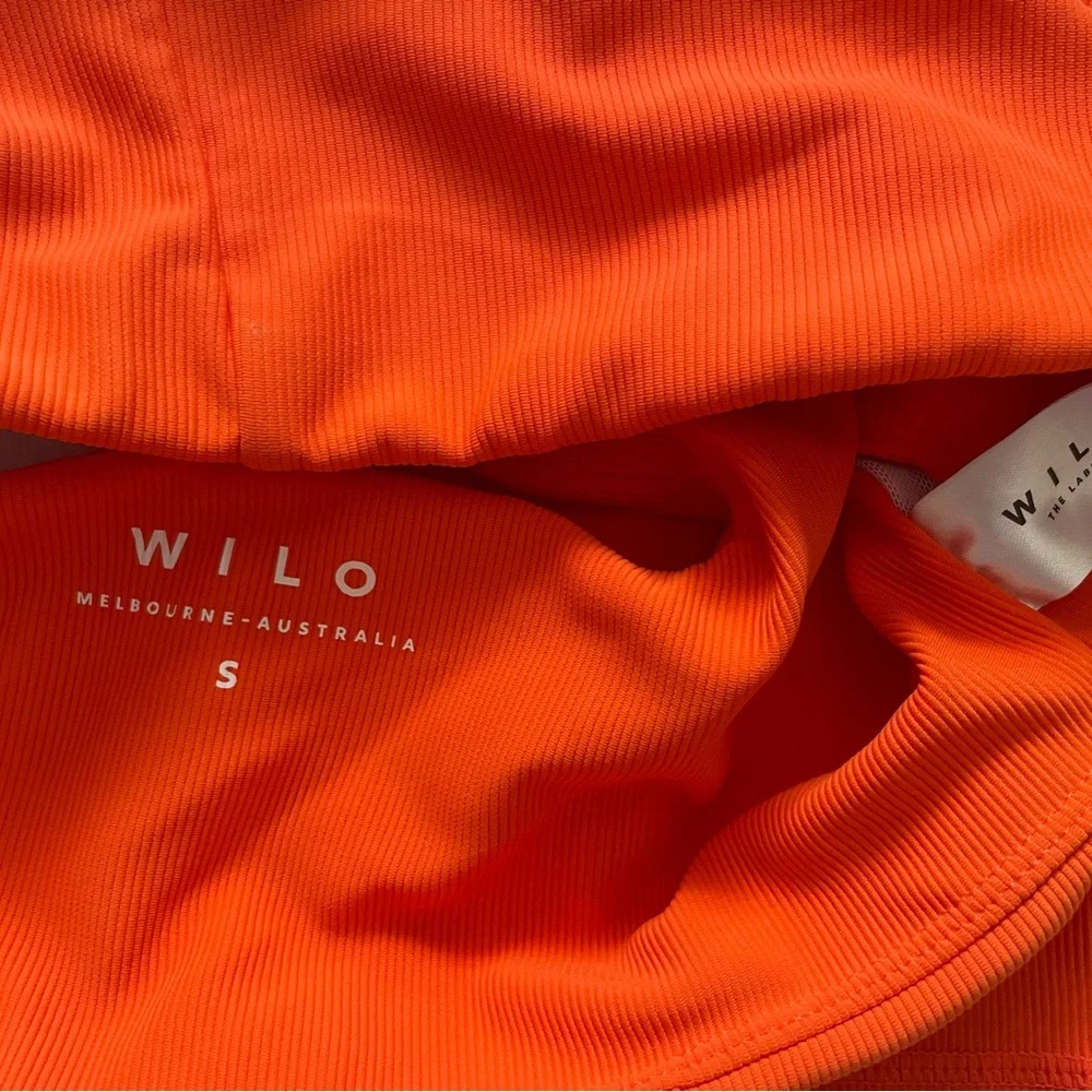 Wilo the Label Orange Sports Bra and Shorts Activewear Workout Set